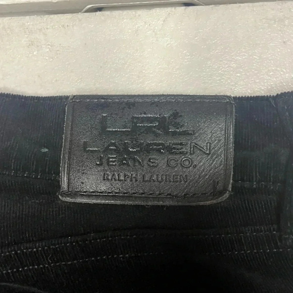 LRL Micro Corduroy Straight Leg Pants Classic Black Size 4 - Picture 12 of 15